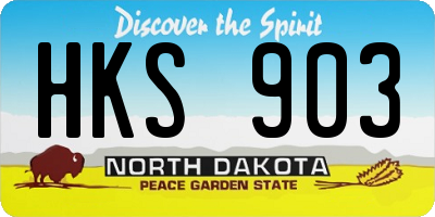 ND license plate HKS903