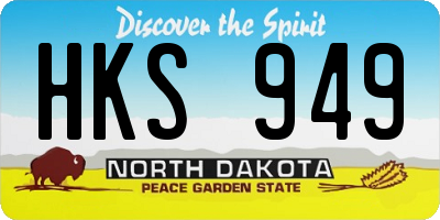 ND license plate HKS949