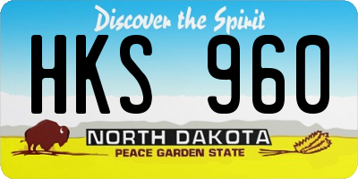 ND license plate HKS960