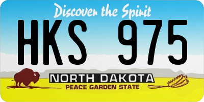 ND license plate HKS975