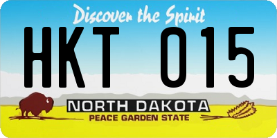 ND license plate HKT015