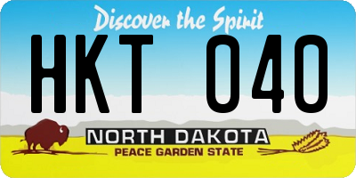 ND license plate HKT040