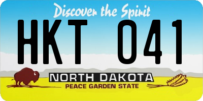 ND license plate HKT041