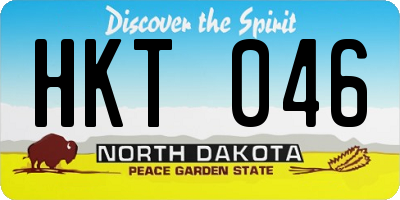 ND license plate HKT046