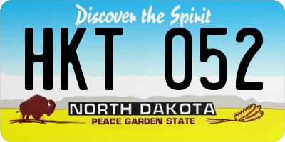 ND license plate HKT052