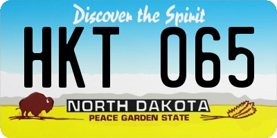 ND license plate HKT065