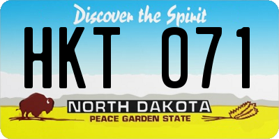 ND license plate HKT071