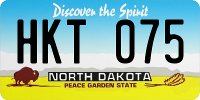 ND license plate HKT075