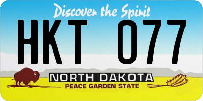 ND license plate HKT077