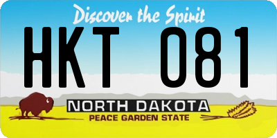 ND license plate HKT081
