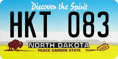 ND license plate HKT083