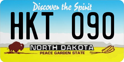ND license plate HKT090