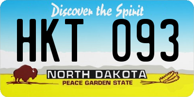 ND license plate HKT093