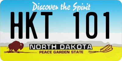 ND license plate HKT101