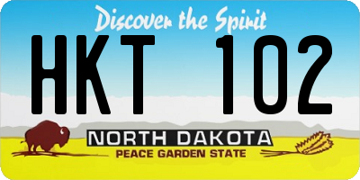 ND license plate HKT102