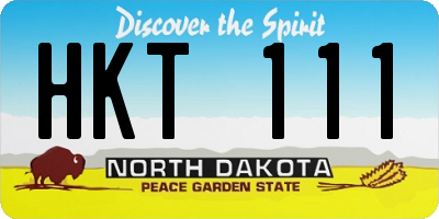 ND license plate HKT111
