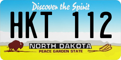 ND license plate HKT112