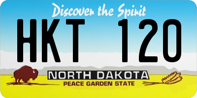 ND license plate HKT120