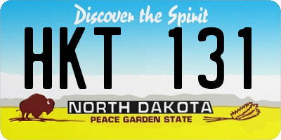 ND license plate HKT131