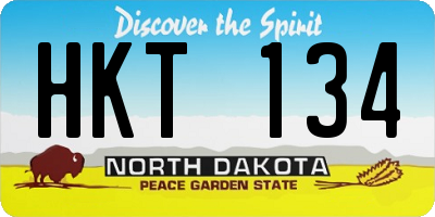 ND license plate HKT134