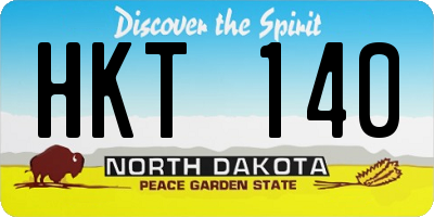 ND license plate HKT140