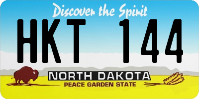 ND license plate HKT144