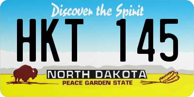 ND license plate HKT145