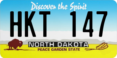 ND license plate HKT147