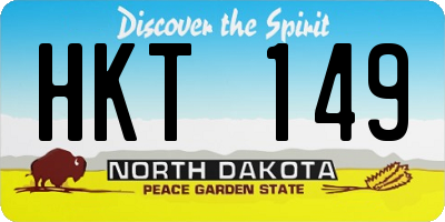 ND license plate HKT149