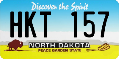 ND license plate HKT157