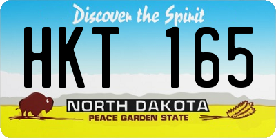 ND license plate HKT165