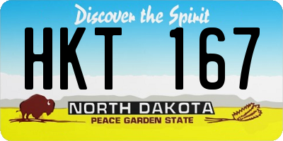ND license plate HKT167