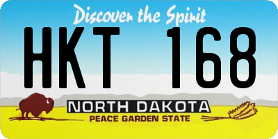 ND license plate HKT168