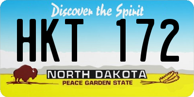ND license plate HKT172