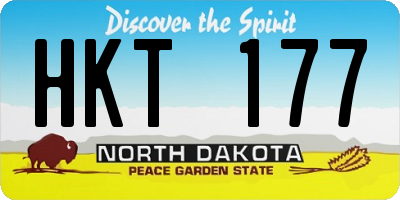 ND license plate HKT177