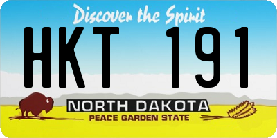 ND license plate HKT191