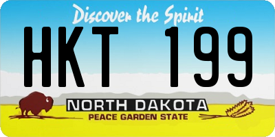 ND license plate HKT199