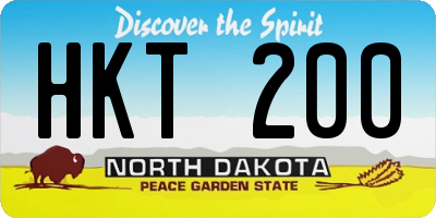 ND license plate HKT200