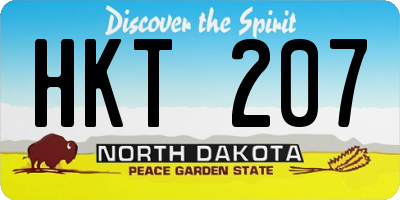 ND license plate HKT207