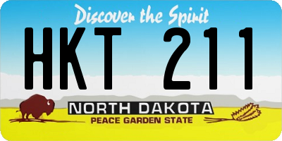 ND license plate HKT211
