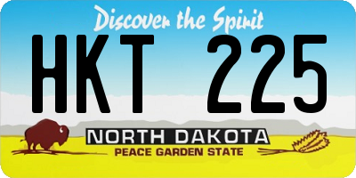 ND license plate HKT225