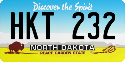 ND license plate HKT232