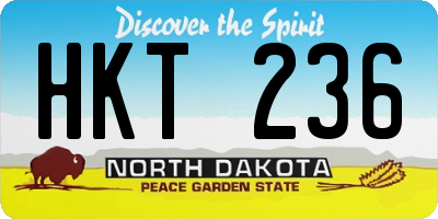 ND license plate HKT236