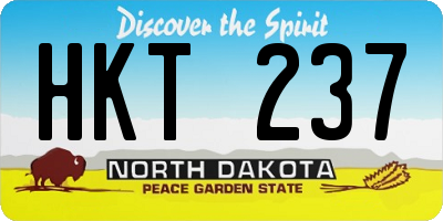 ND license plate HKT237