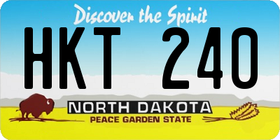 ND license plate HKT240