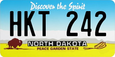 ND license plate HKT242