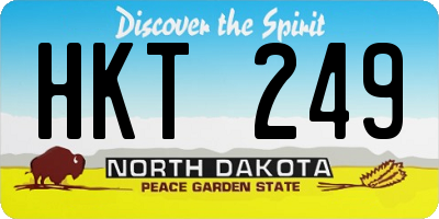 ND license plate HKT249