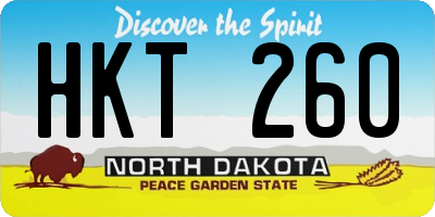 ND license plate HKT260