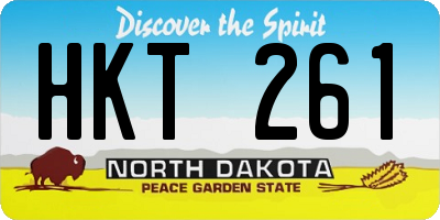 ND license plate HKT261