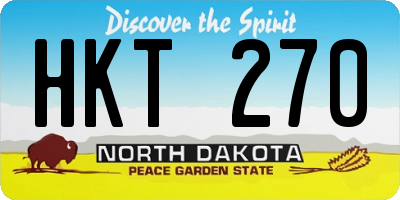 ND license plate HKT270